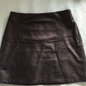 Black vegan leather skirt